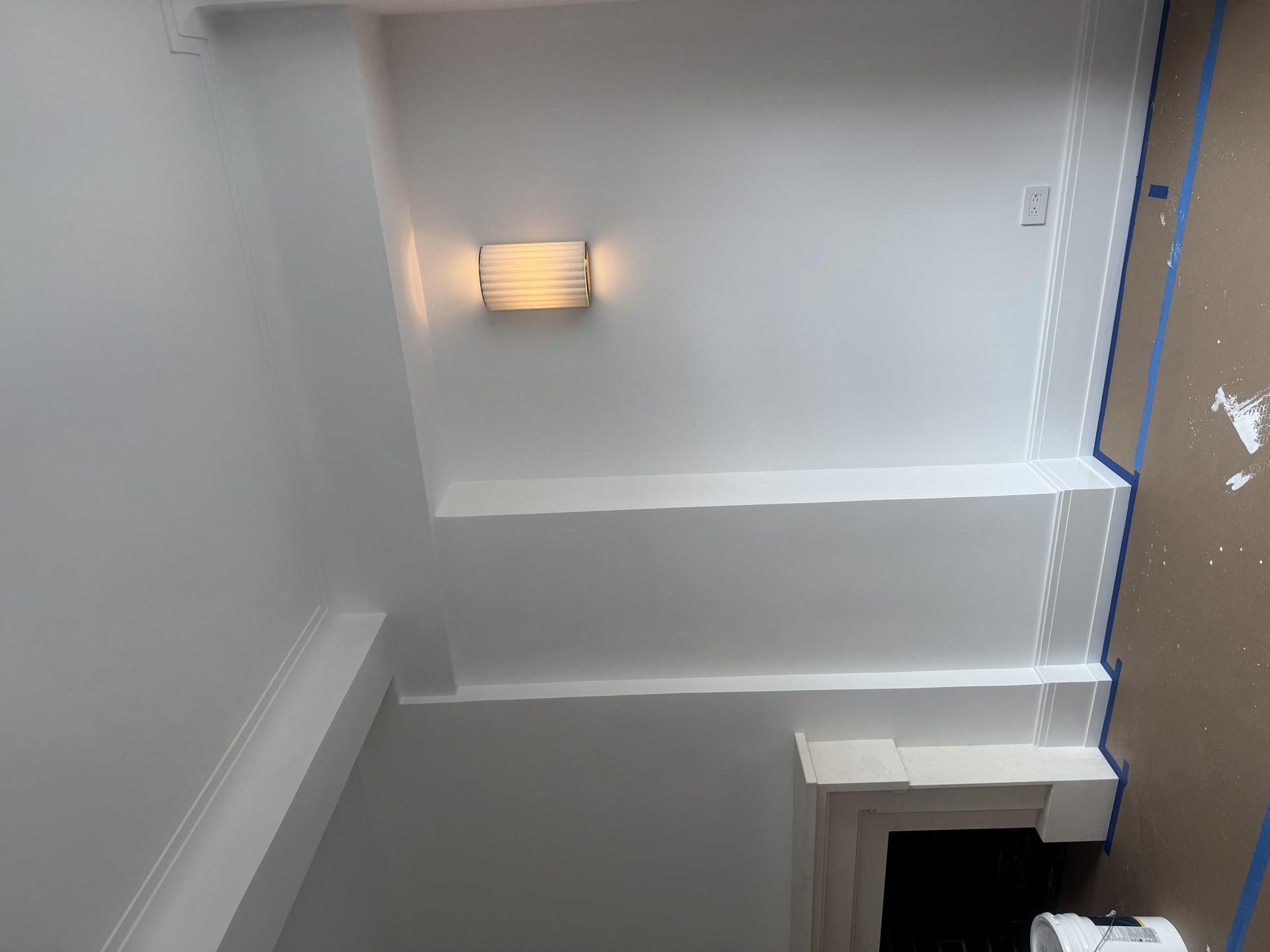 Custom wall paneling and trim, pre-war apartment